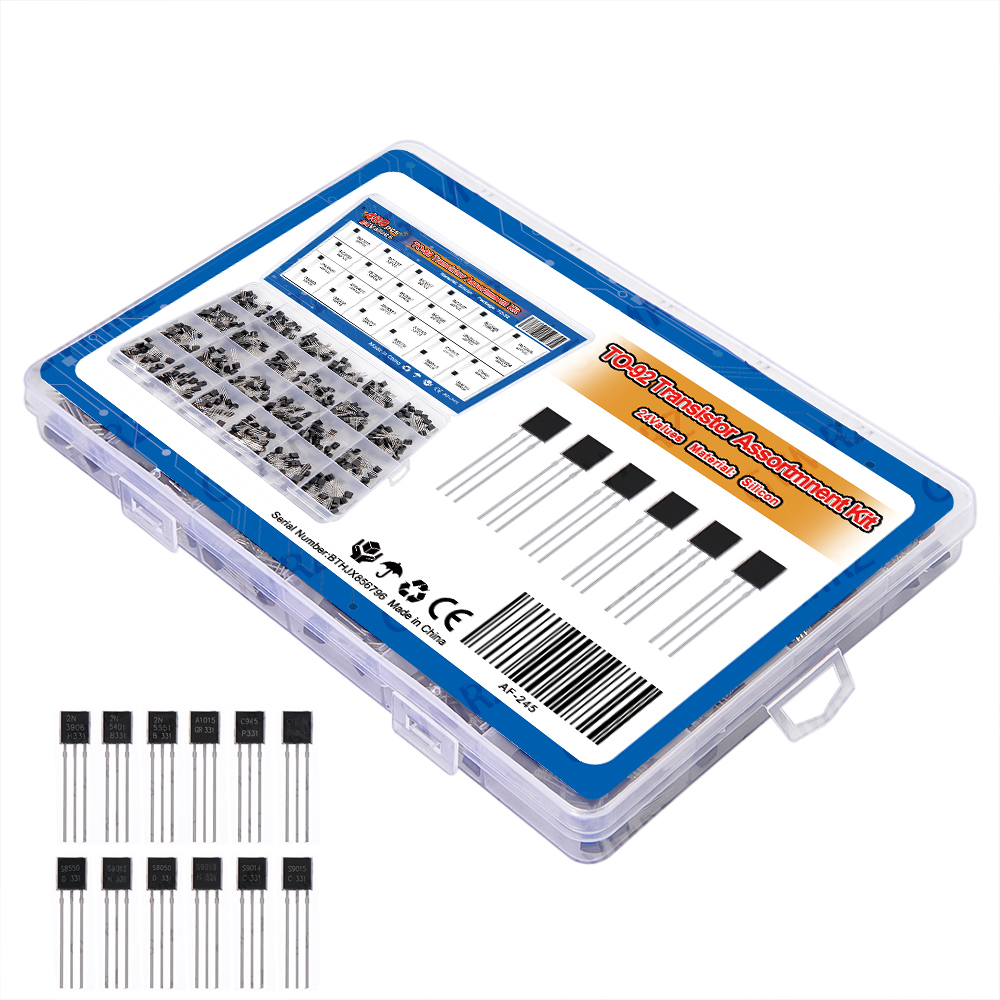 Diy Electronics Project Kit - 480PCS 24Values TO-92 Transistor Assortment Kit