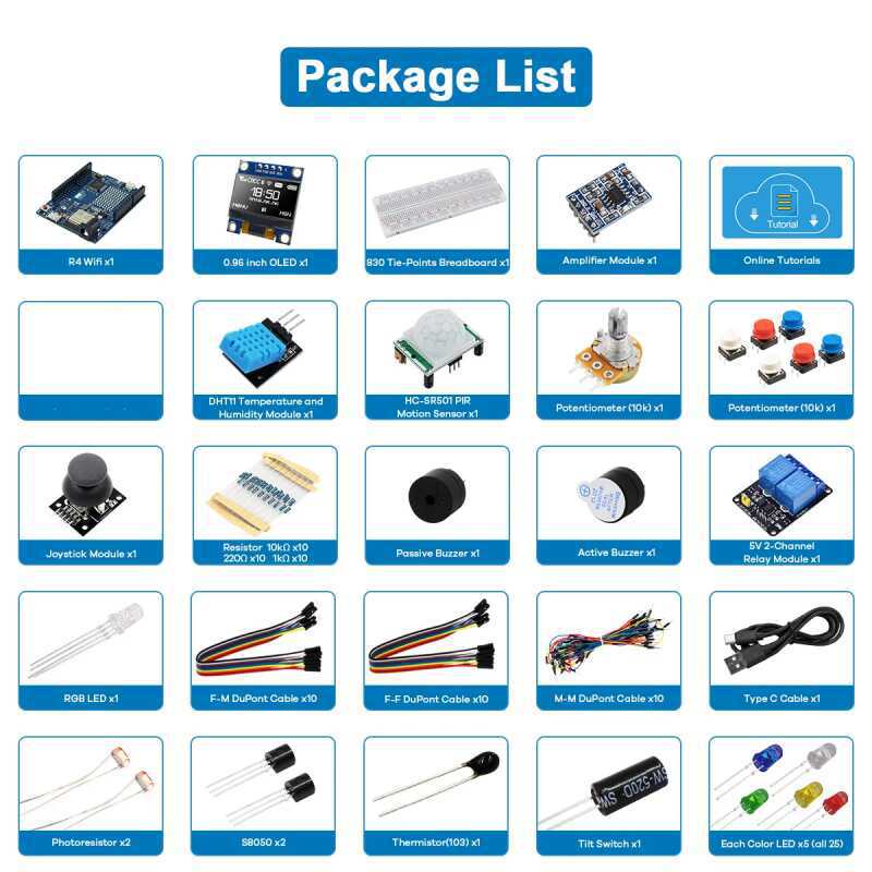 UNO R4 WiFi Compatible Develop - đánh giá và giá Diy Electronics Learning Kit